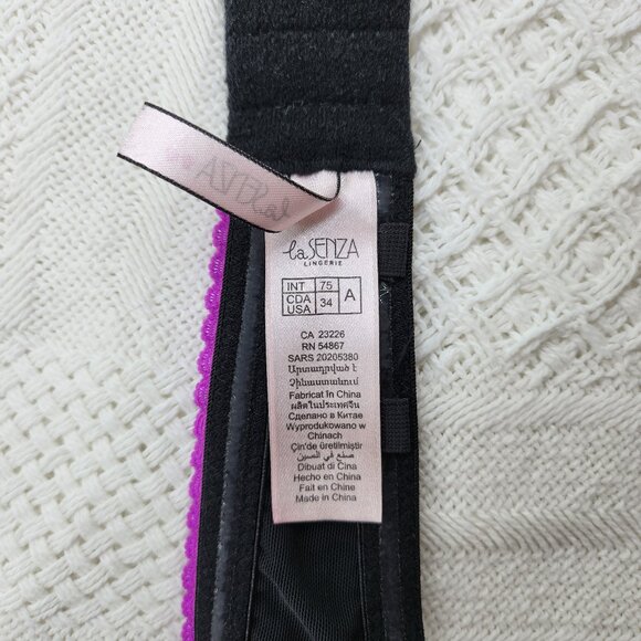 La Senza Black & Purple Lace Underwire Strapless Bra - Picture 9 of 10